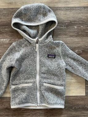 Patagonia Gray Hooded Full-Zip Fleece Jacket
